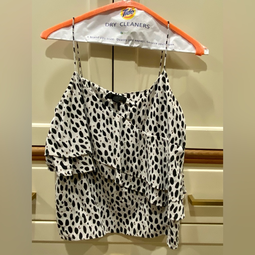 JCREW animal print spaghetti tank